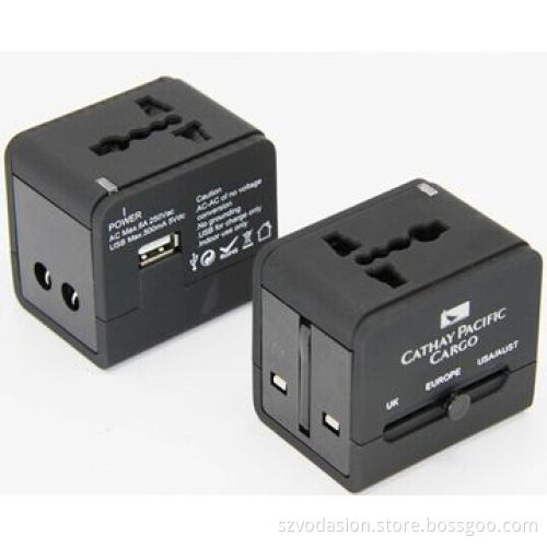 OEM universal dual USB travel adapter with CE, FCC and RoHS certificates